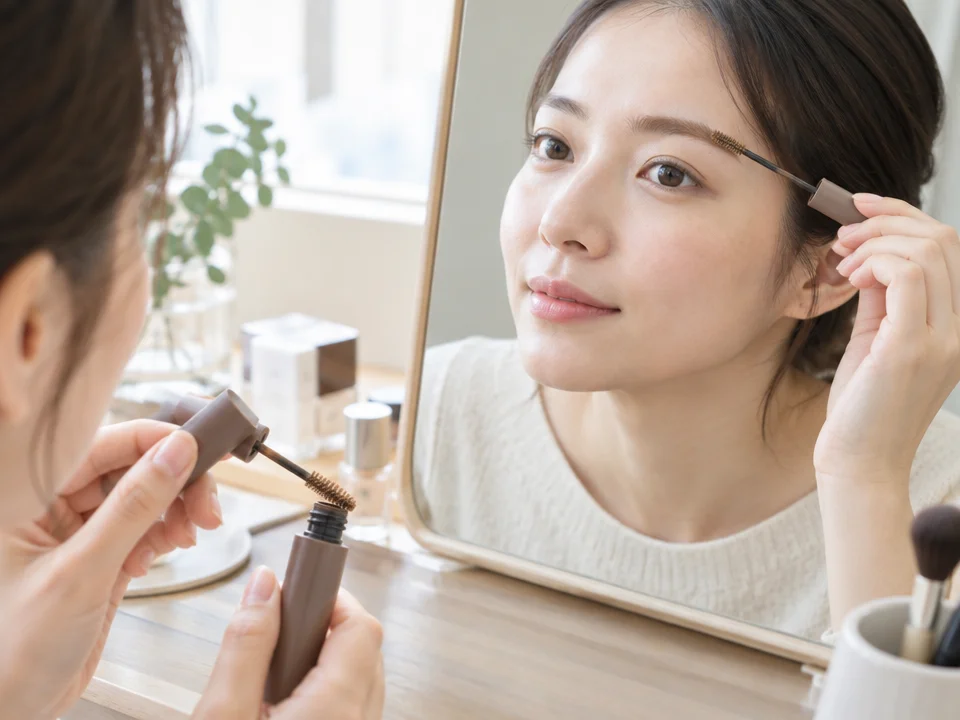眉マスカラを自然に仕上げる塗り方