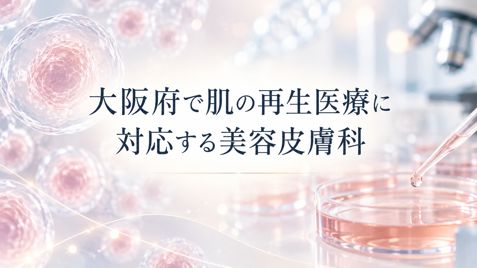 大阪府で肌の再生医療に対応する美容皮膚科