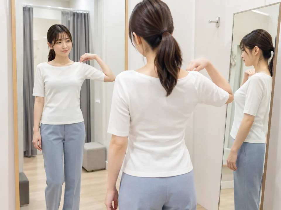 下着と試着で自然な見え方を確認する