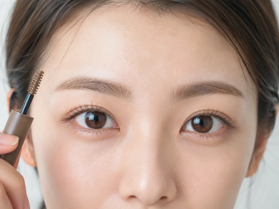 眉頭から眉尻まで自然に見せる塗り分け