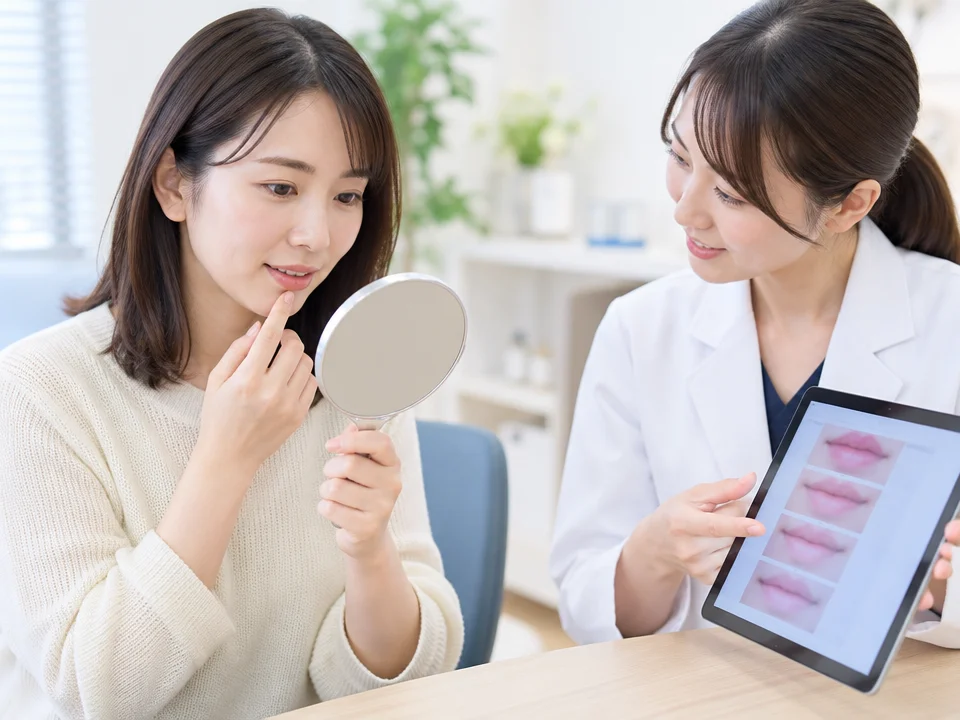 施術直後から定着後までの色の変化