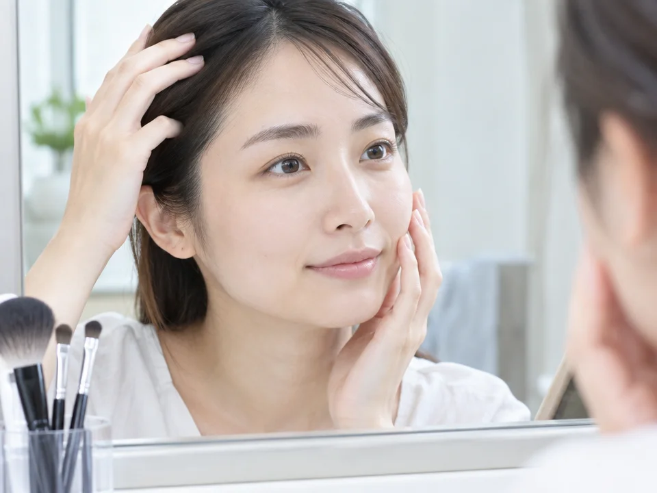 皮膚が治っているか確認する